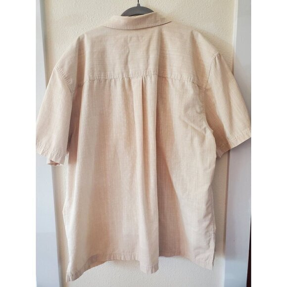 Vintage Scandia Woods Shirt Mens Size XL Button Up Short Sleeve Ivory Color - Picture 3 of 13